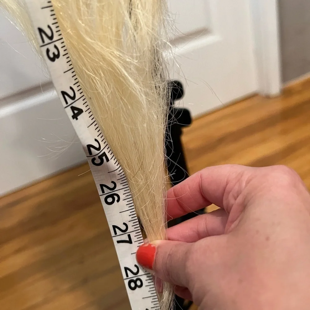26” Bleach Blonde Body Wave 13x6 HD Lace Front Wig Human Hair 200% Density #CD1